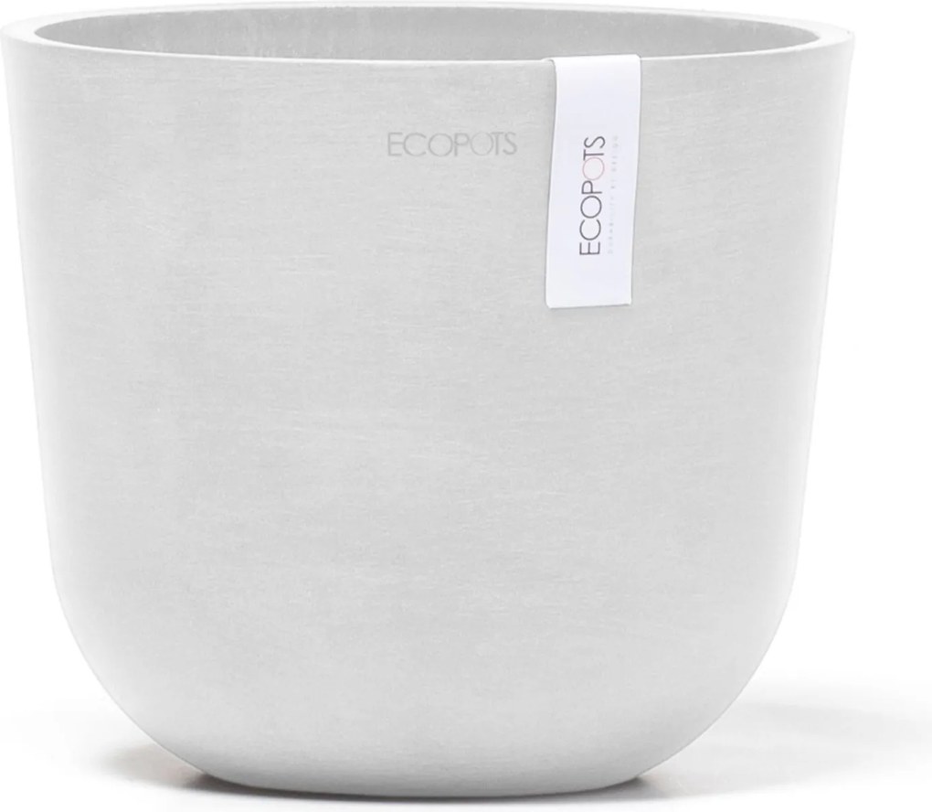 Ecopots bloempot Oslo Mini 19 - Rond - Pure White - Diameter 19 x H16,5 cm