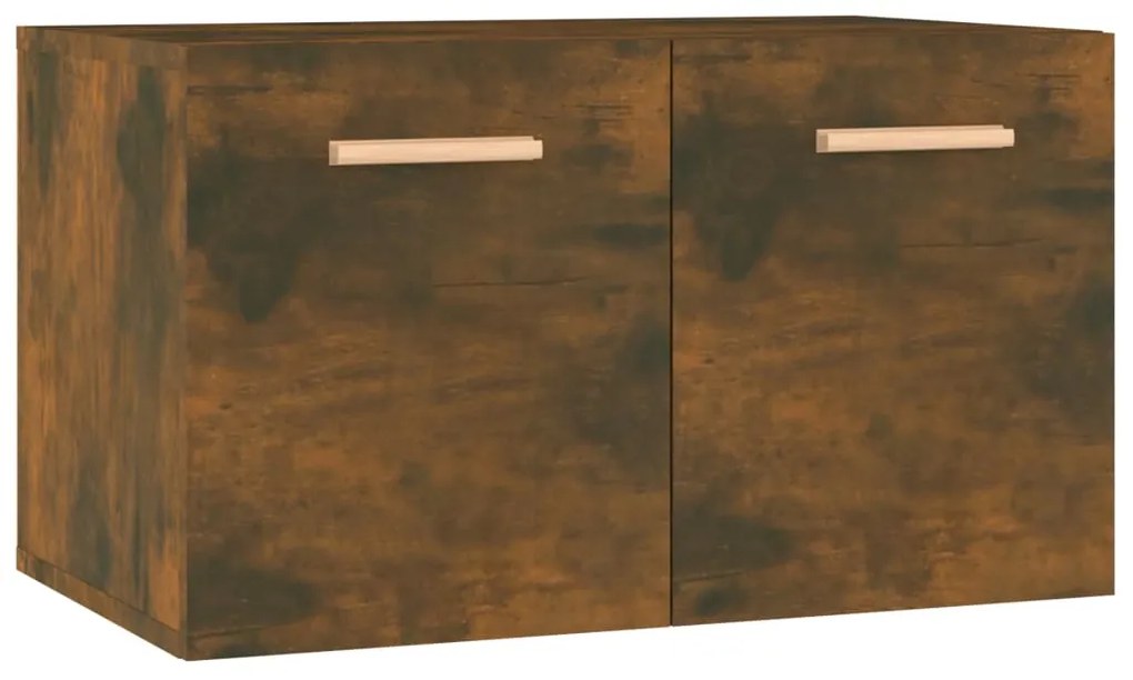 vidaXL Wandkast 60x36,5x35 cm bewerkt hout gerookt eikenkleurig