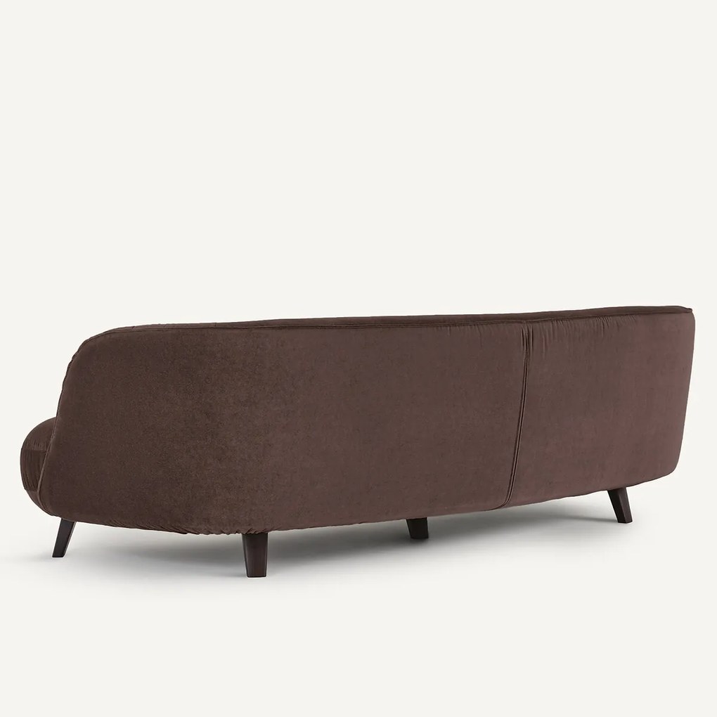 5-zits bank in linnen fluweel, Rosebury, ontwerp Emmanuel Gallina