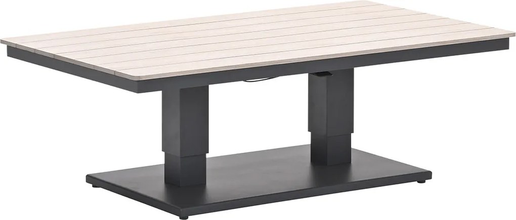Garden Impressions Brugge verstelbare loungetafel 150x87 cm - donker grijs