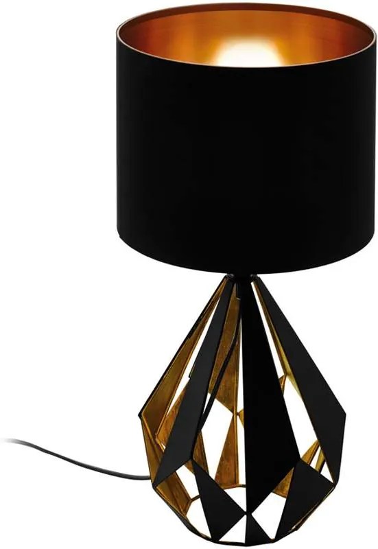 EGLO tafellamp Carlton 5 - zwart/koper - Leen Bakker