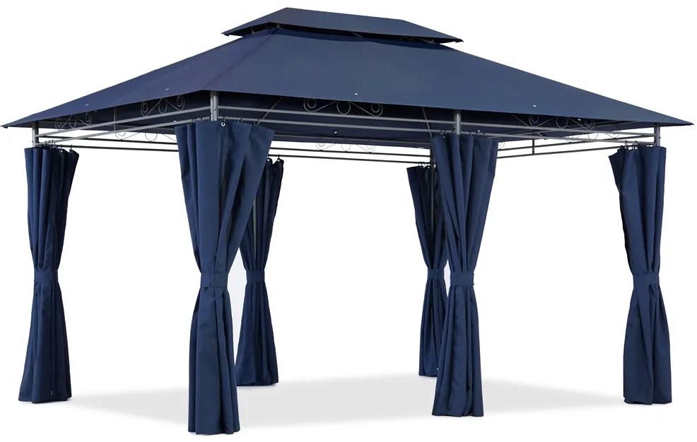 Marineblauw Ibiza tuinpaviljoen 3x4m Garden Point