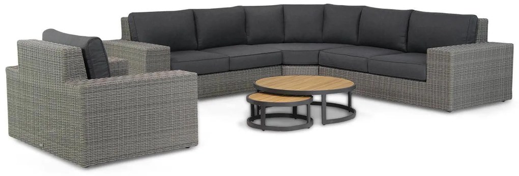 Hoek loungeset 6 personen Wicker Grijs  Garden Collections Oxford/Westfield