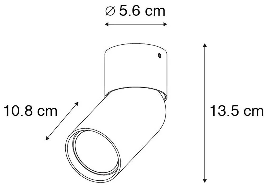 Smart Spot / Opbouwspot / Plafondspot wit verstelbaar incl. Wifi GU10 - Falo Modern GU10 cilinder / rond Binnenverlichting Lamp