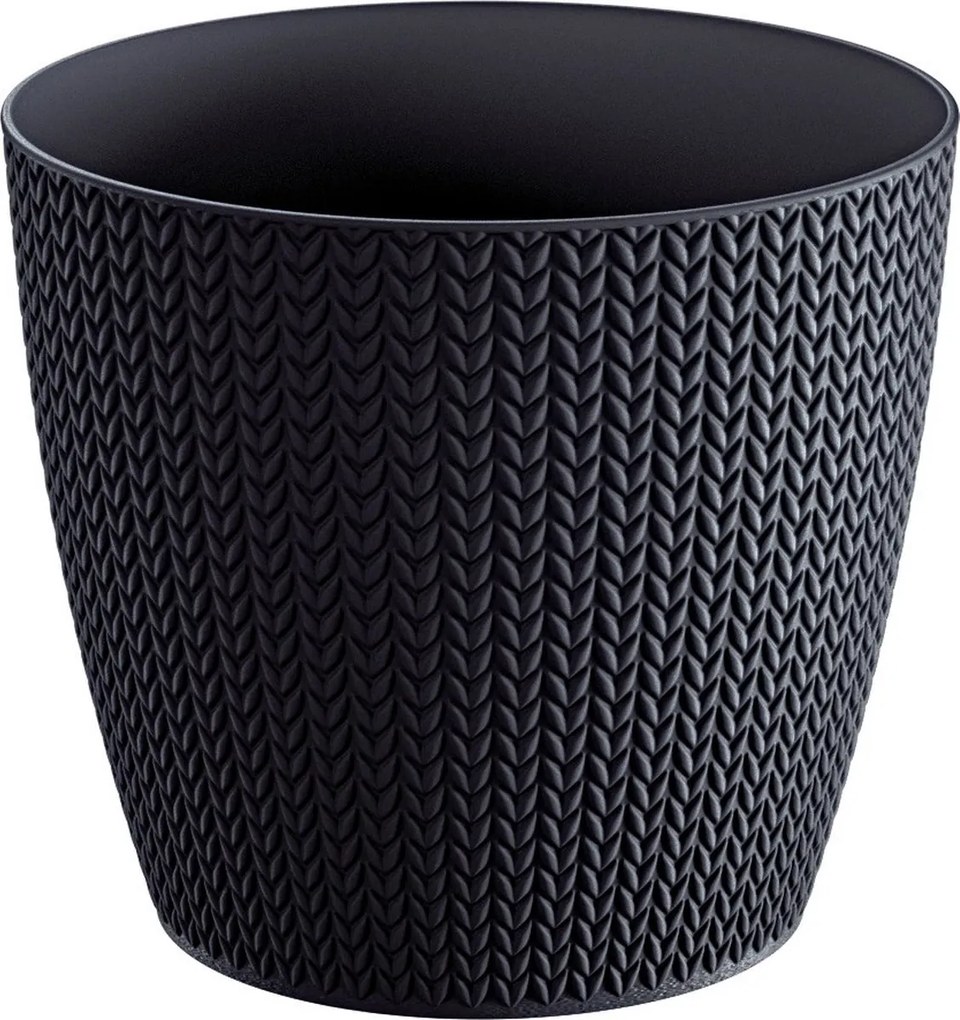 Prosperplast Wheaty Bloempot - Antraciet -Ø 26 cm - 8 Liter