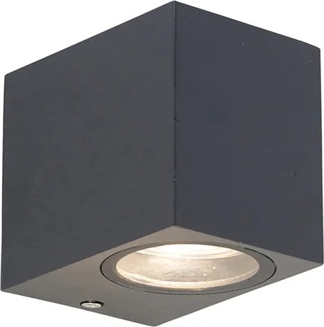 Moderne wandlamp donkergrijs IP44 - Baleno