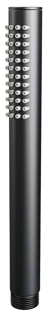 Brauer Black Carving thermostatische inbouw regendouche met staafhanddouche, plafondarm, glijstang en hoofddouche 20cm set 89 zwart mat