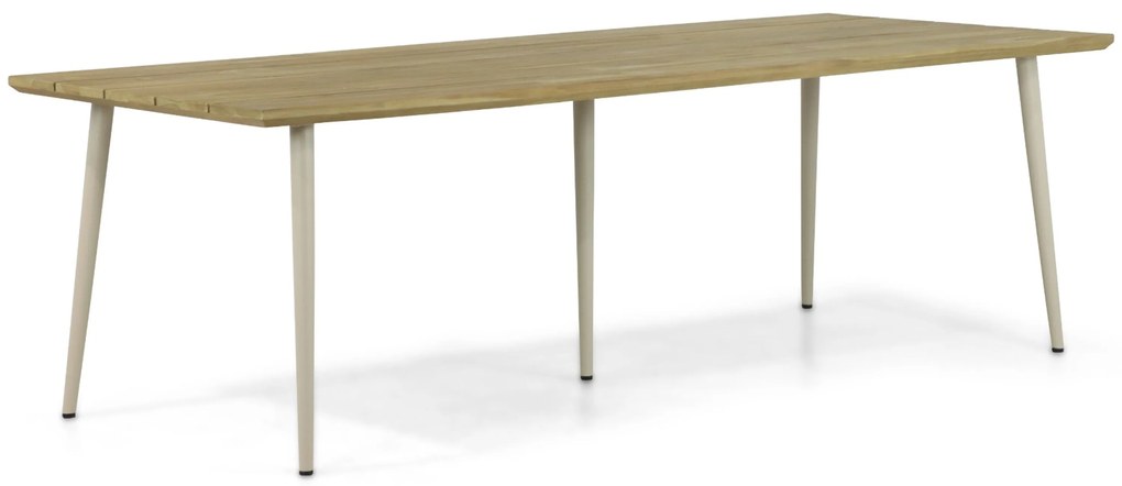 Dining Tuintafel rechthoekig 240 x 100 cm Aluminium/teak Taupe Montana