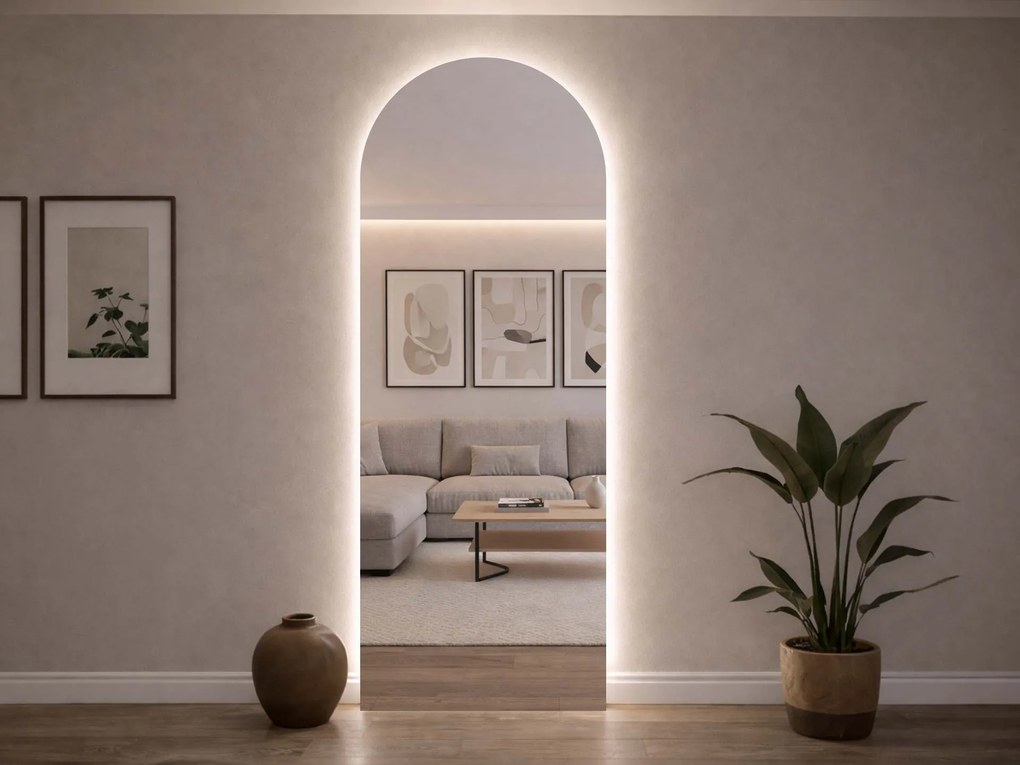 Atypische badkamerspiegel met LED verlichting A38 75×200