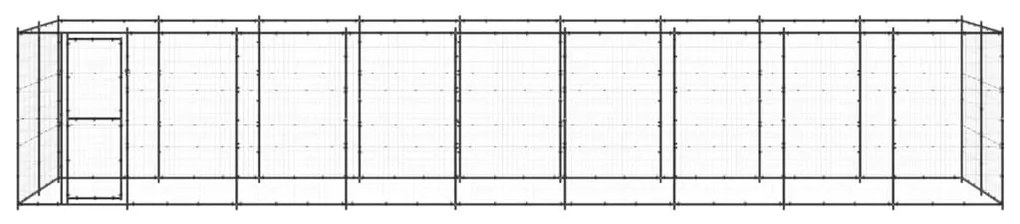 vidaXL Hondenkennel 21,78 m² staal