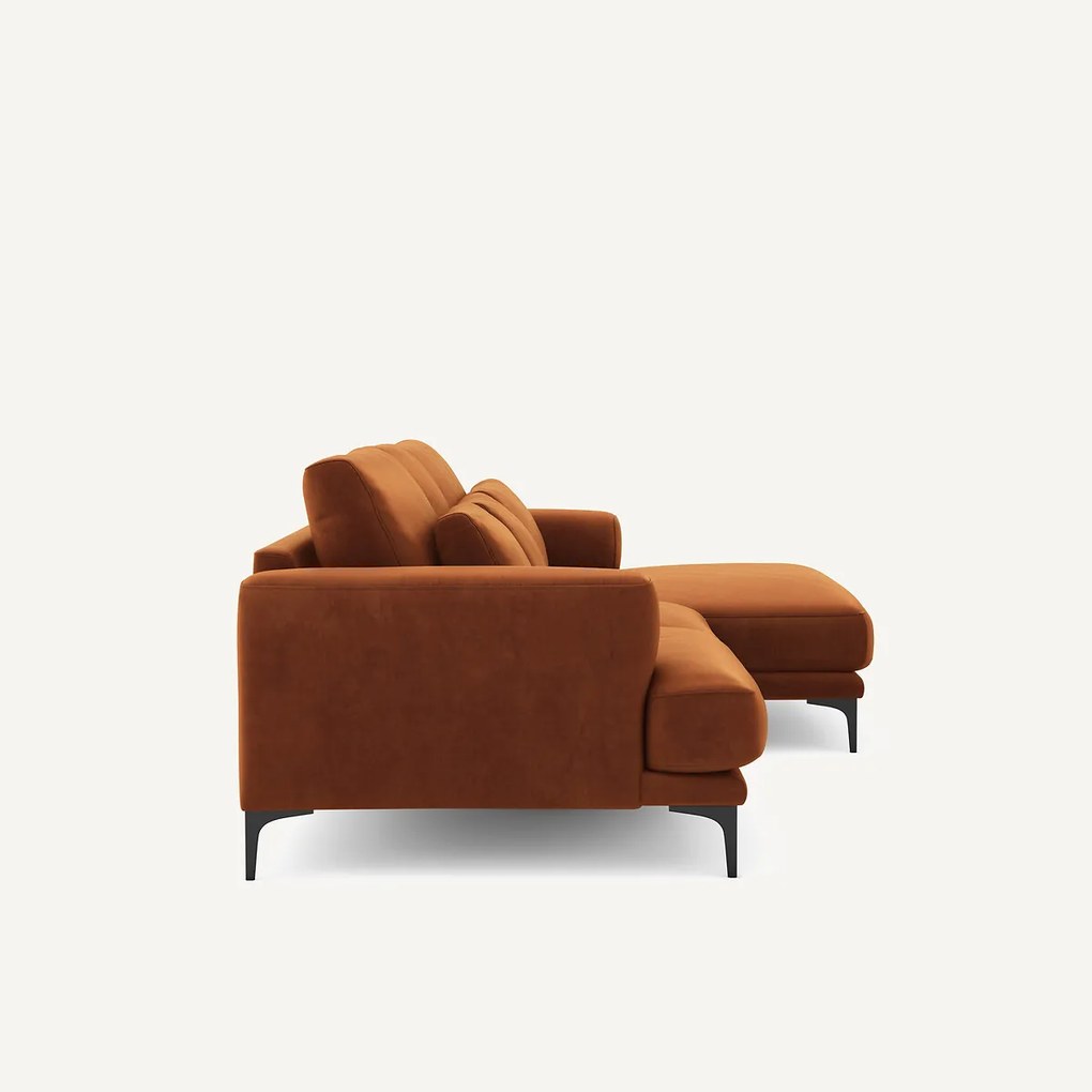 XL hoekbank rechts in fluweel, MARSILE