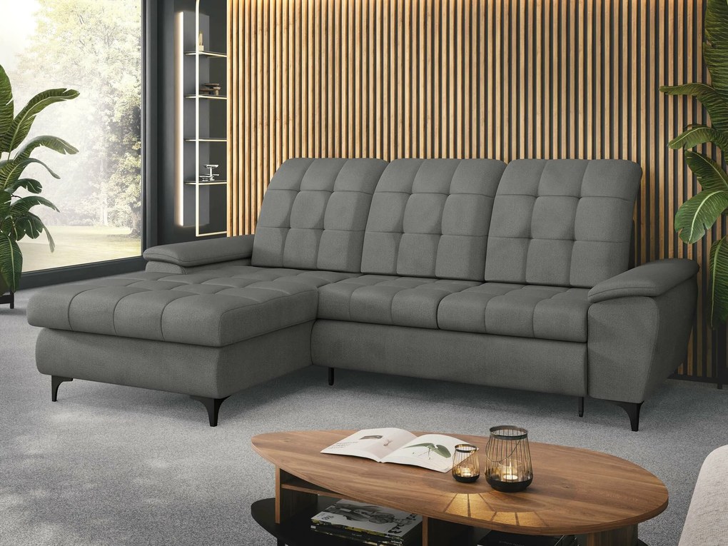 Hoekbank Sanford 103, Aanwezig, Aanwezig, 260x182x103cm, 116 kg, Poten: Kunststof, Metaal, Hout: Beuk, Grenen