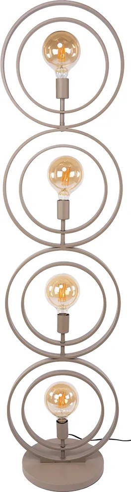 Vloerlamp Metalen Ringen Beige