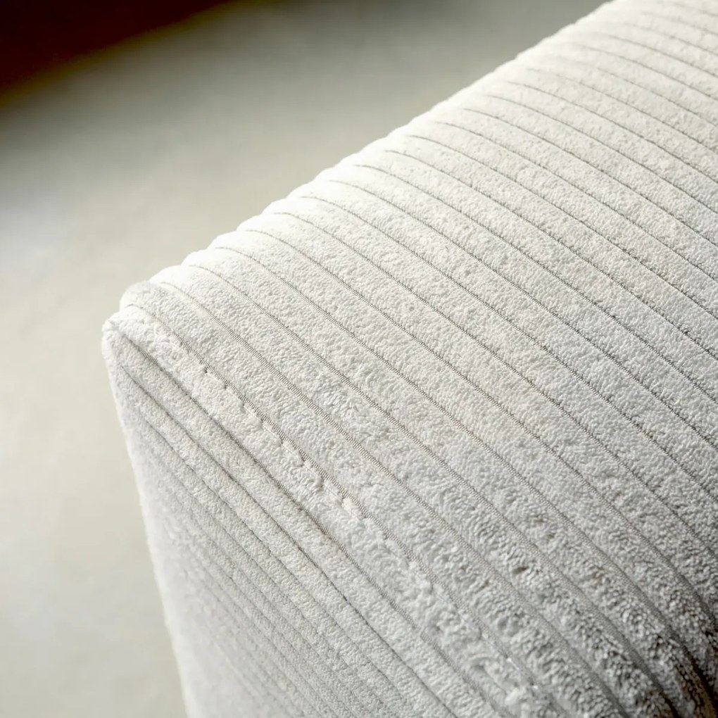 PEPP Interiors Uno Hoekbank Ribstof Rechts Grijsbeige