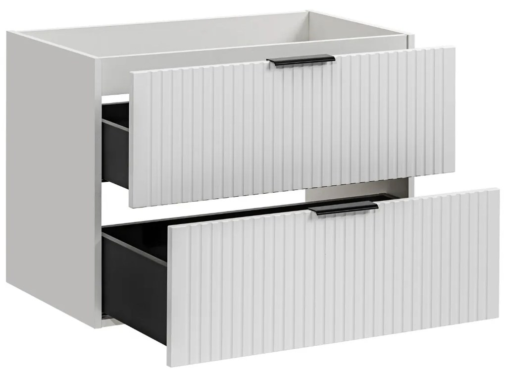 Comad Adele White FSC onderkast met ribbelfront 80cm wit mat