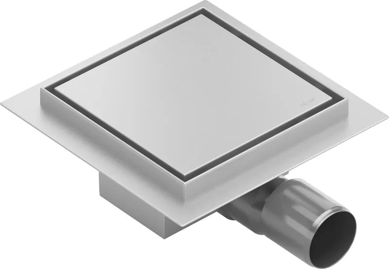 Mexen Flat-Q M13 vierkante vloerput 25 x 25 cm, inox - 1010025