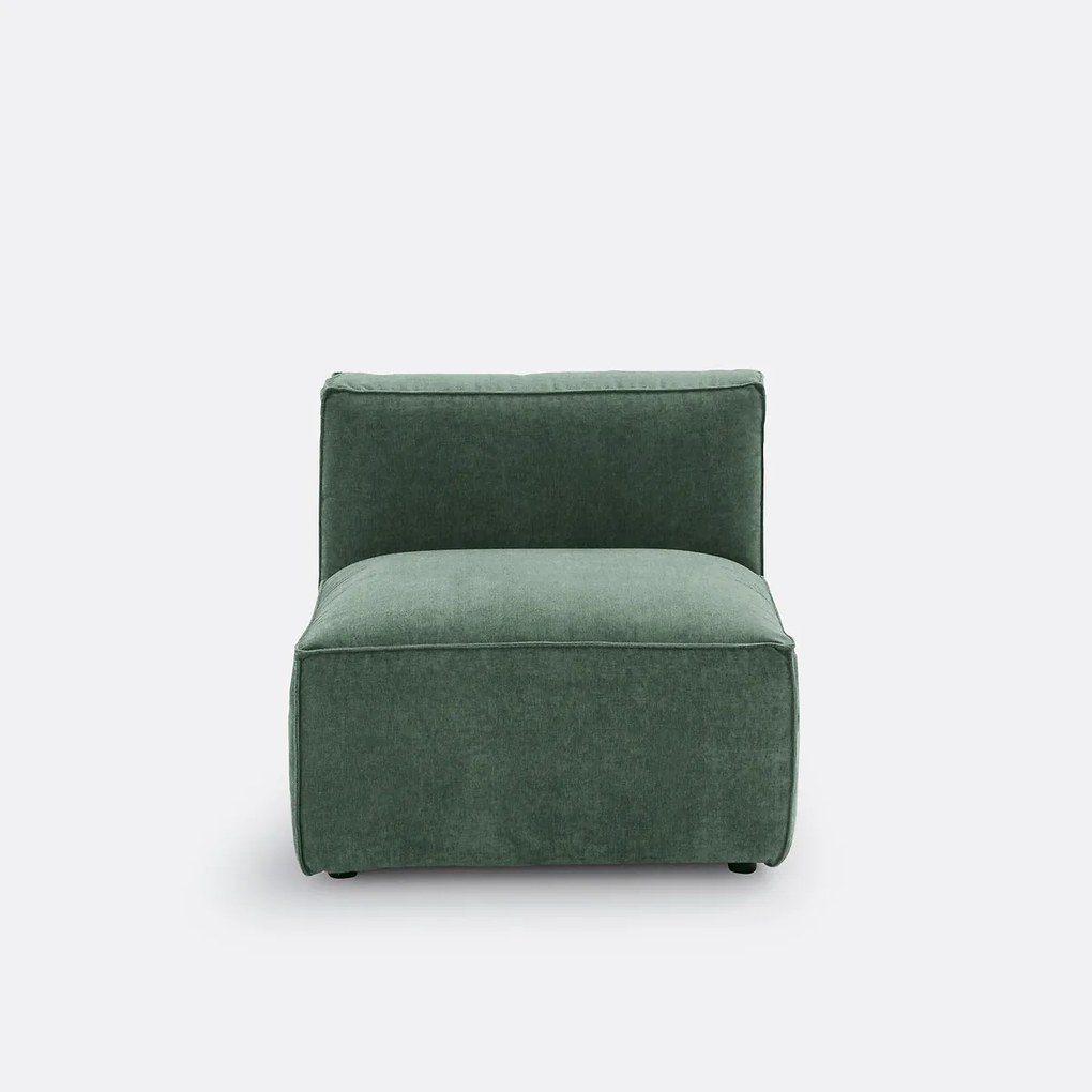 Modulaire fauteuil in getextureerd fluweel, Seven