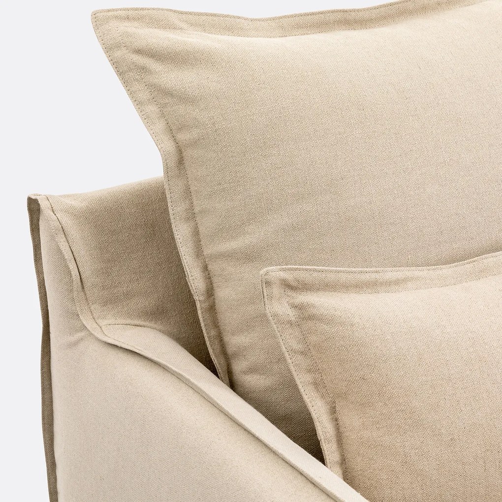 Fauteuil, afneembare hoezen, in dik linnen, Odna