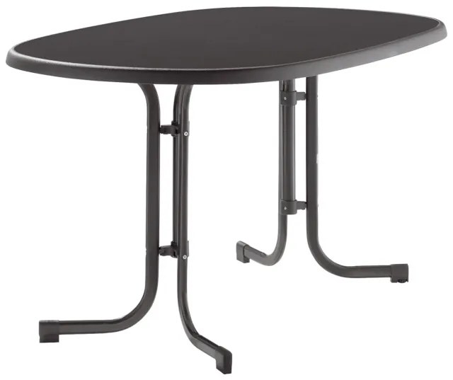 Sieger Boulevard ovale klaptafel 90x140 cm. - Antraciet