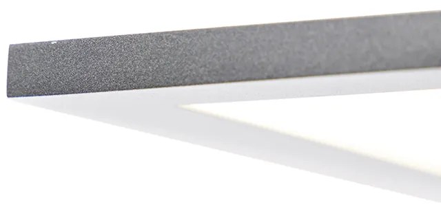 Modern LED-paneel staal 40 cm incl. LED - Liv Modern vierkant Binnenverlichting Lamp