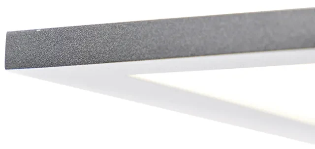 Modern LED-paneel staal 40 cm incl. LED - Liv Modern vierkant Binnenverlichting Lamp