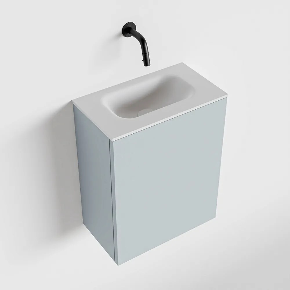 Zaro Polly toiletmeubel 40cm clay met witte wastafel zonder kraangat