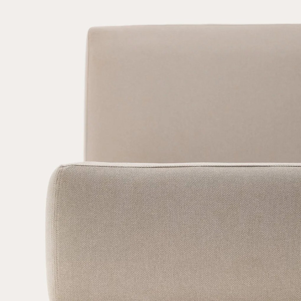Kave Home Blok Luxe Bedframe Beige Stof 160x200 Cm