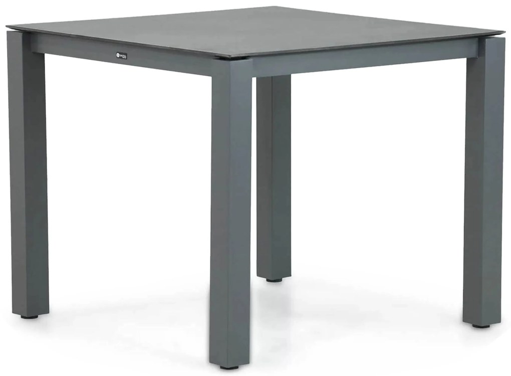 Dining Tuintafel vierkant 90 x 90 cm Aluminium/HPL Grijs Santika Yoko