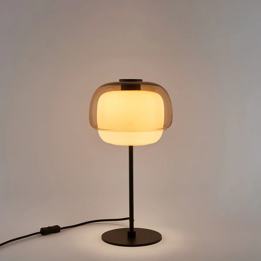 Tafellamp van gekleurd glas, KINOKO