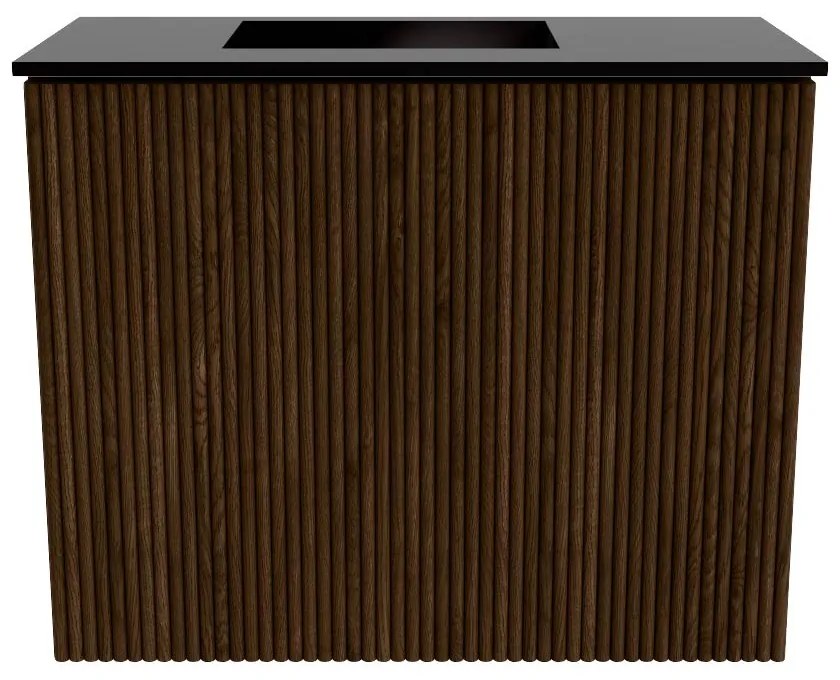 Mondiaz Joya 50cm toiletmeubel walnut met wastafel faye links zonder kraangat urban