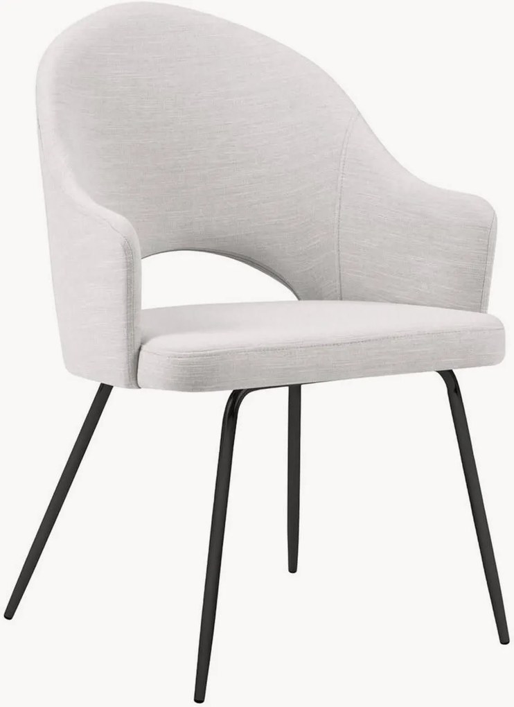 Set van 2 armstoelen Lys in linnenlook met bekleding