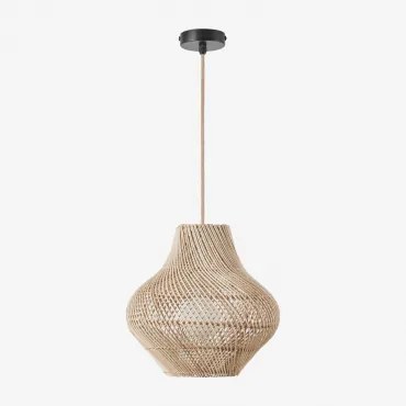 Hanglamp Van Rotan Magali Natuurlijk - Zwart & Ø40 Cm - ↑35 Cm Magali - Sklum