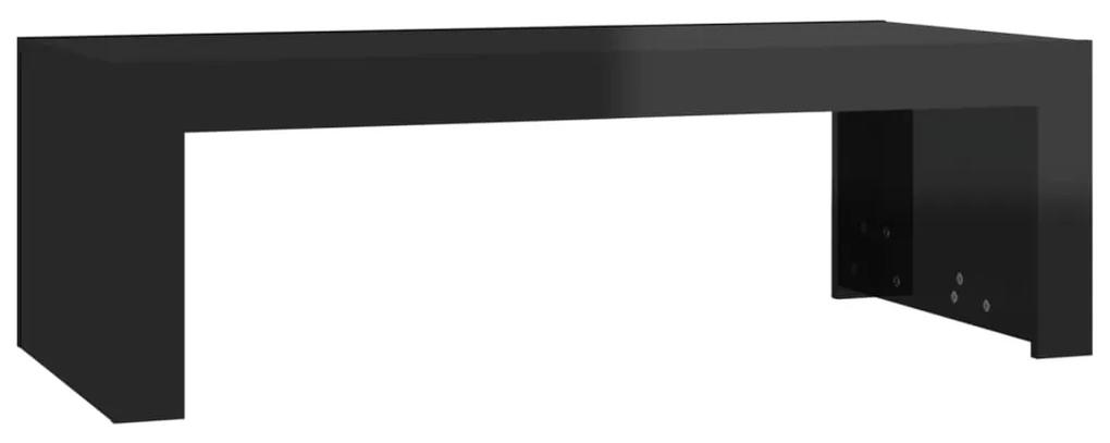vidaXL Salontafel 110x50x35 cm spaanplaat hoogglans zwart