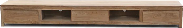 Laag Tv-meubel Teak - 3 Lades - 300cm - 300x50x37cm.