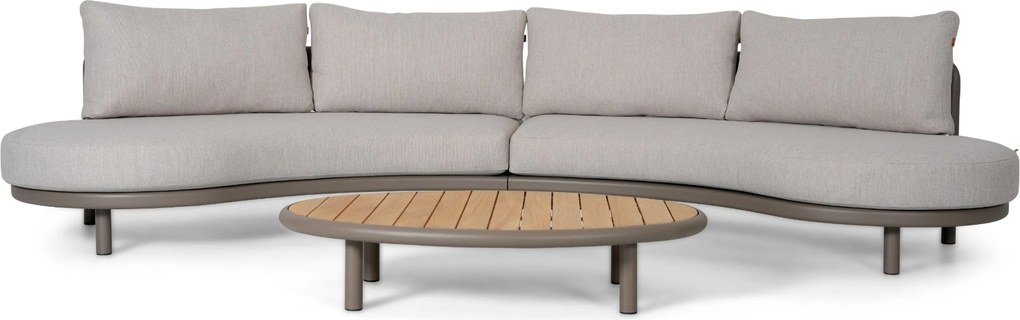 Hoek loungeset 4 personen Aluminium Taupe  Santika Furniture Santika