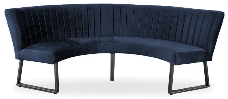 Eetkamerbank - Hengelo - geschikt voor ronde tafel 150 cm - stof Element blauw 13