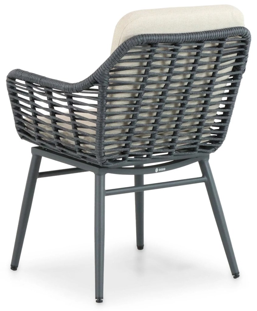 Tuinstoel Aluminium/rope Grijs-antraciet Coco Antoni