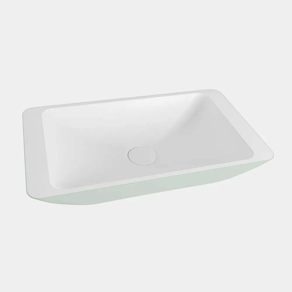 Mondiaz Topi Solid Surface waskom 60x35cm greey / talc