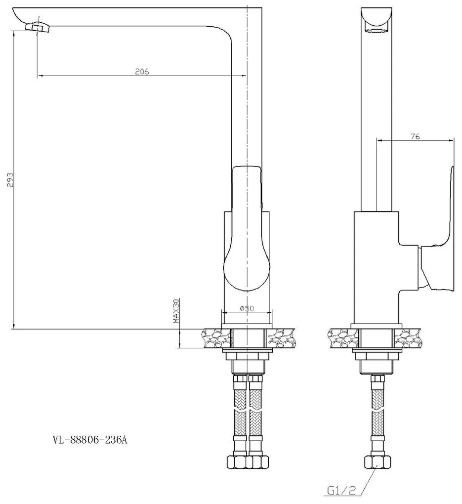 Mueller Mida keukenkraan PVD-coating chroom