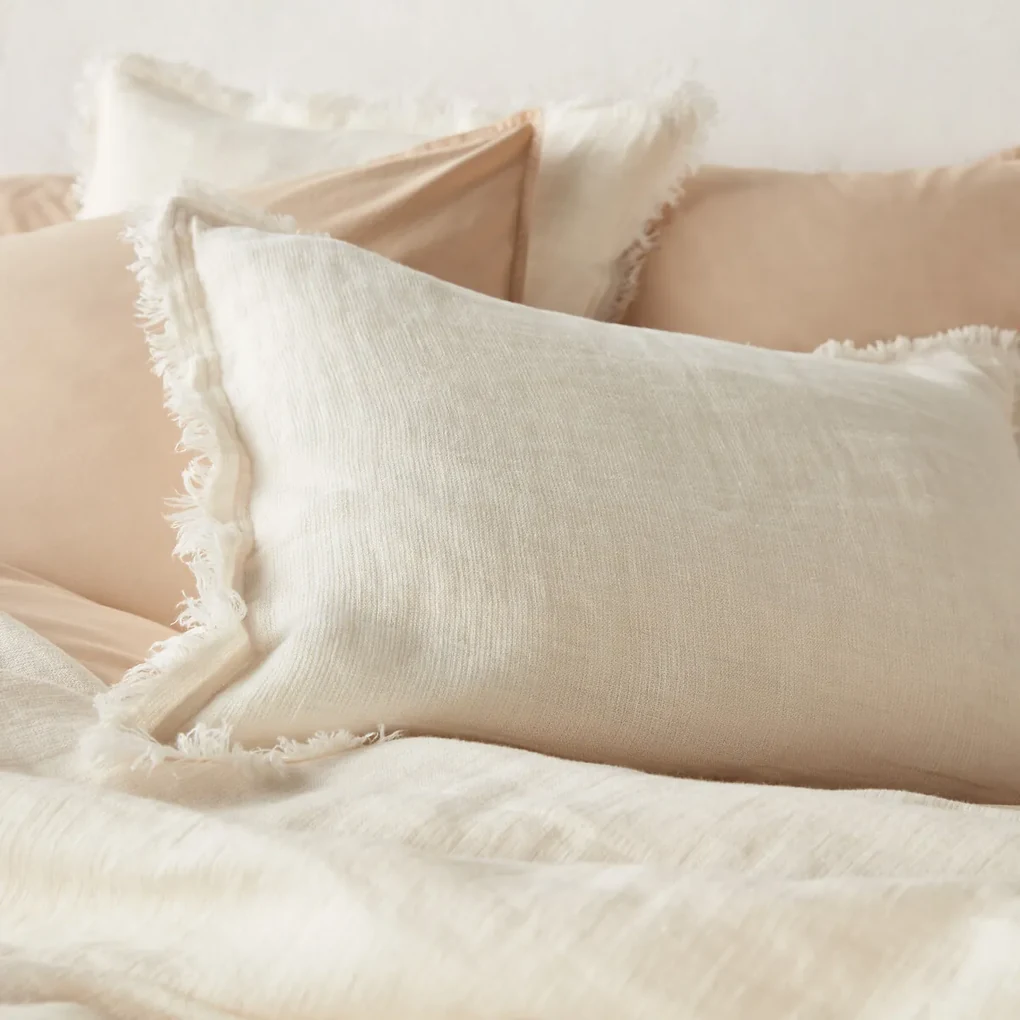Beddensprei in gewassen linnen, Linange