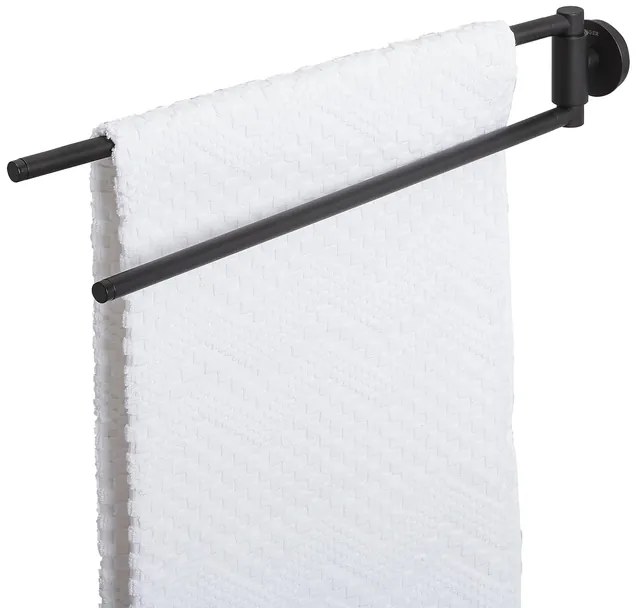 Tiger Urban Handdoekhouder - dubbel - draaibaar - rond - zwart 1316330746