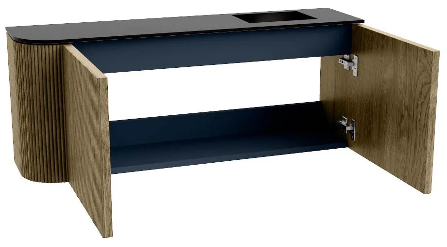 Mondiaz Joya 100cm toiletmeubel ronding links dusk met wastafel faye rechts zonder kraangat urban