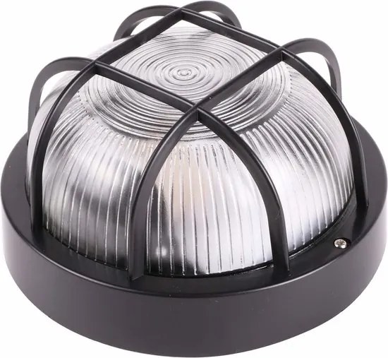 Bulleye lamp rond zwart
