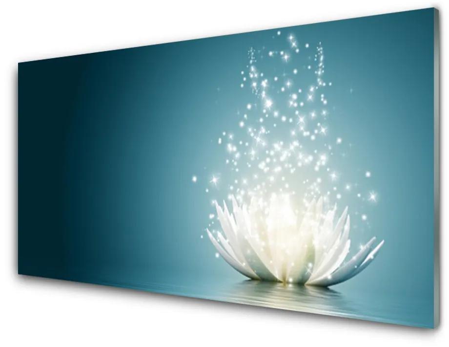 Foto op glas Lotus flower plant 100x50 cm