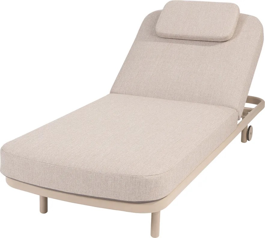 4 Seasons Milano sunbed latte with cushion and headrest