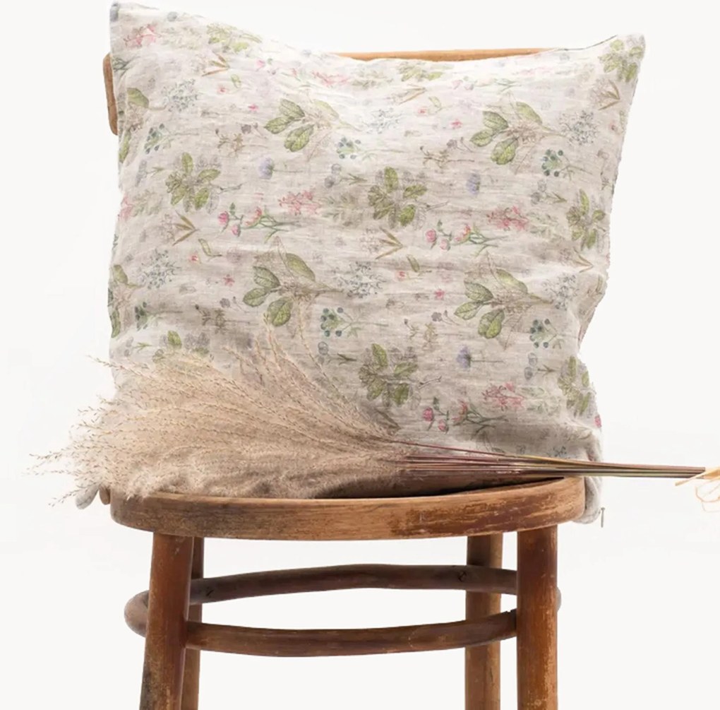 Linnen kussenhoes Botany op Light