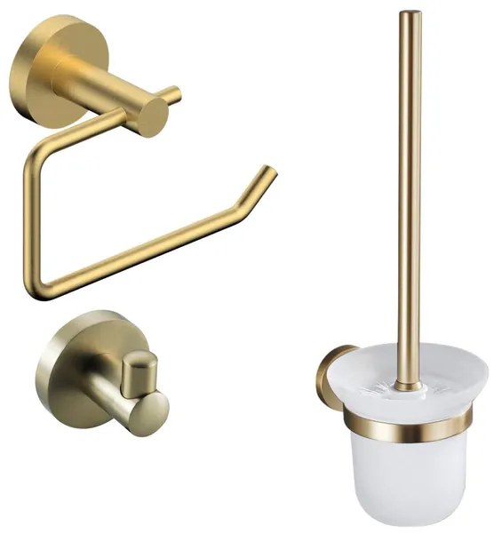 Fortifura Calvi Toiletset 3-delig Geborsteld Messing PVD (Goud) SW639937 SW639940 SW639938