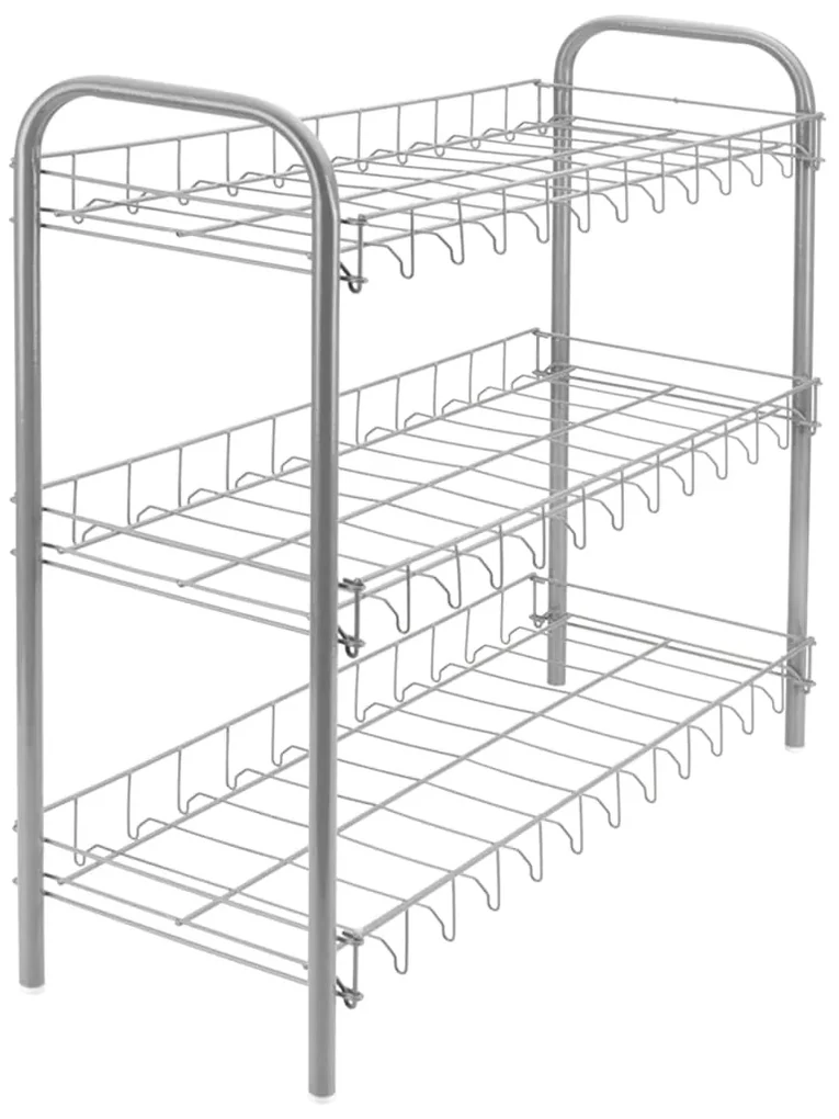 Metaltex Schoenenrek 3-laags Shoe 3 zilvergrijs