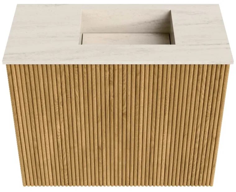 Mondiaz Joya DLux 50cm toiletmeubel oak met wastafel faye rechts 1 kraangat meli