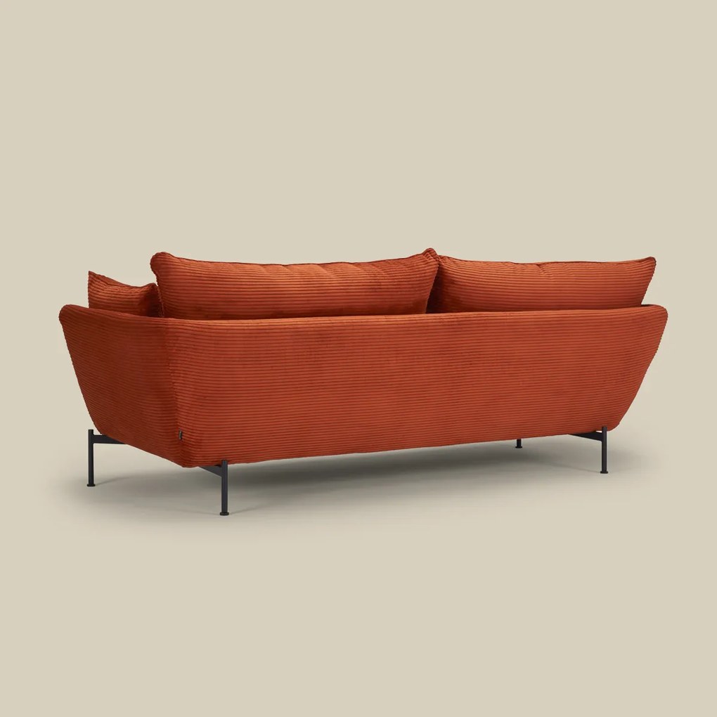 Scandinavische 3-zits Bank Met Metalen Poten
